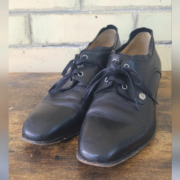 John Fluevog Black Leather Women's Shoes - Picture 4 of 9